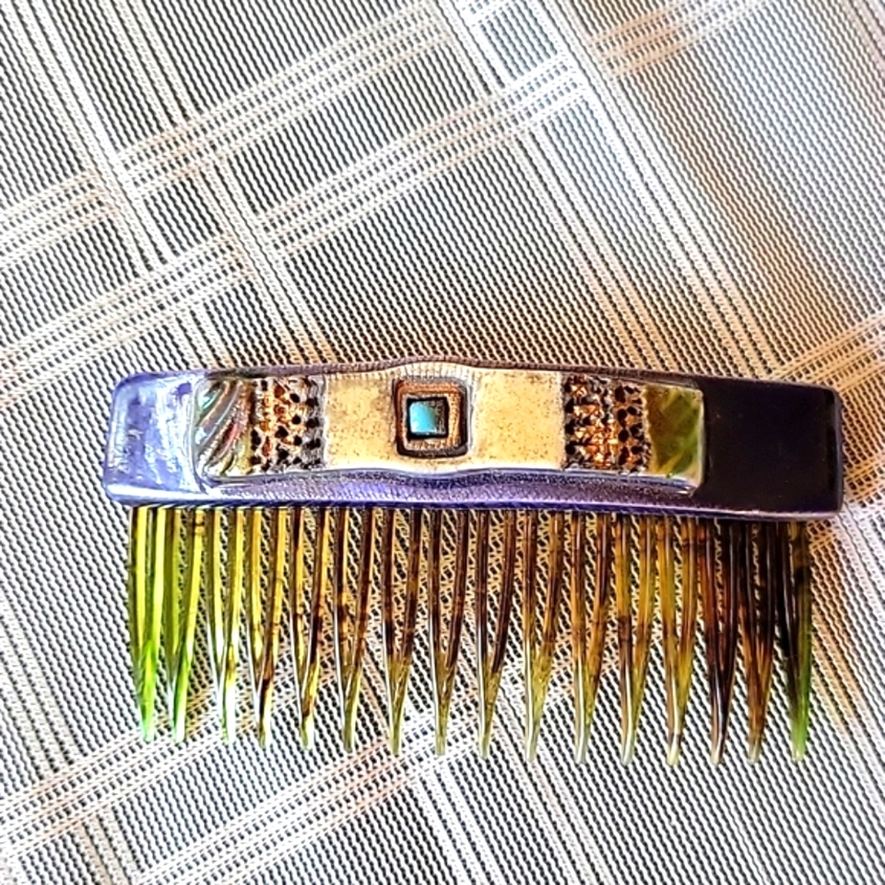 Hand Made Pottery Ceramic Hair Comb